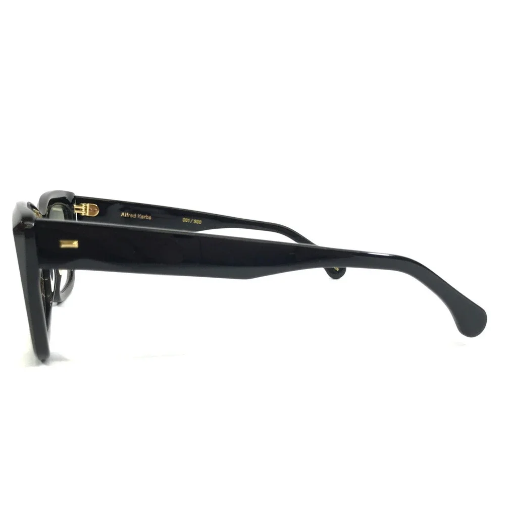 Alfred Kerbs Sunglasses SYLVIA BK Black Cat Eye with Blue Orange Gradient Lenses